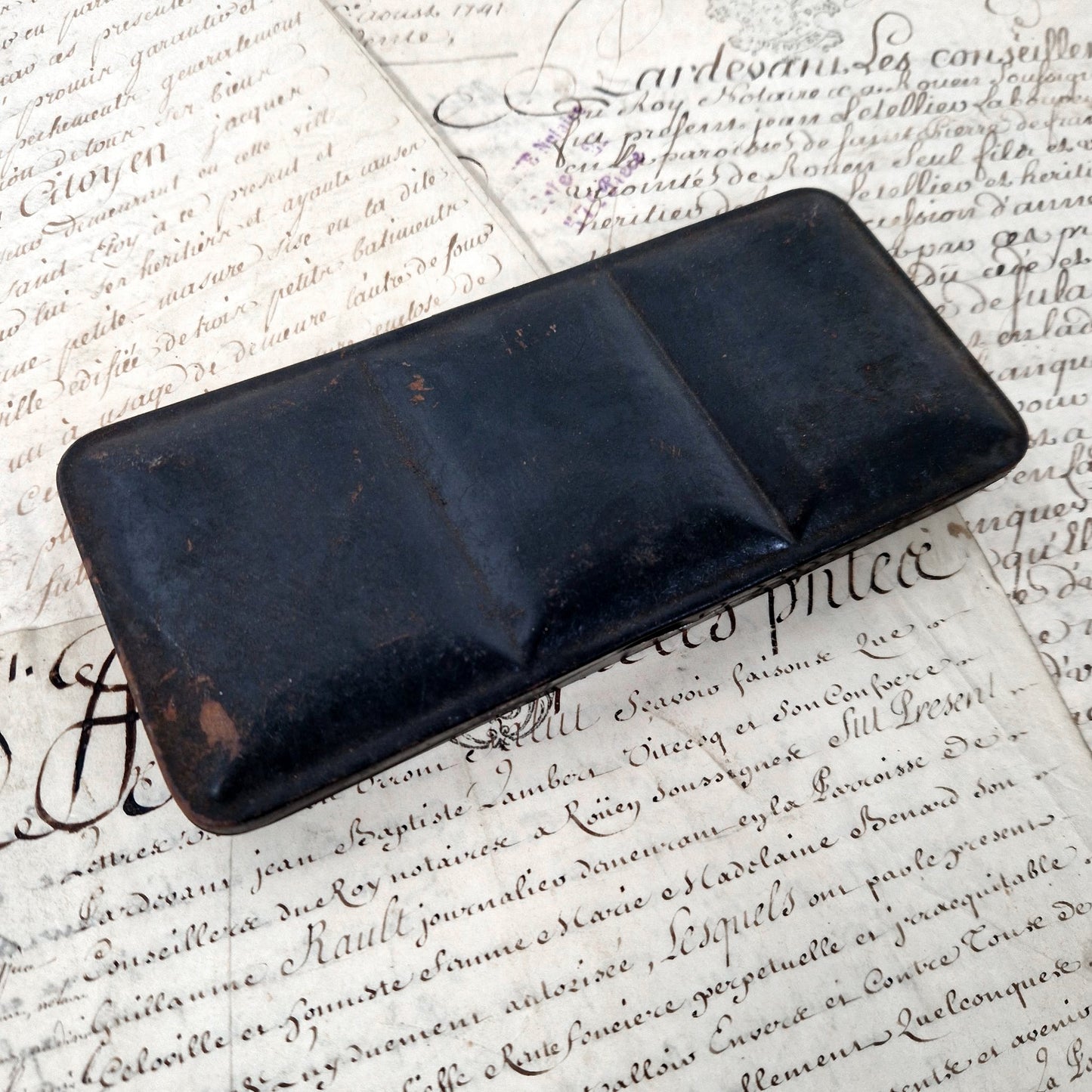 boite aquarelle ancienne metal emaille