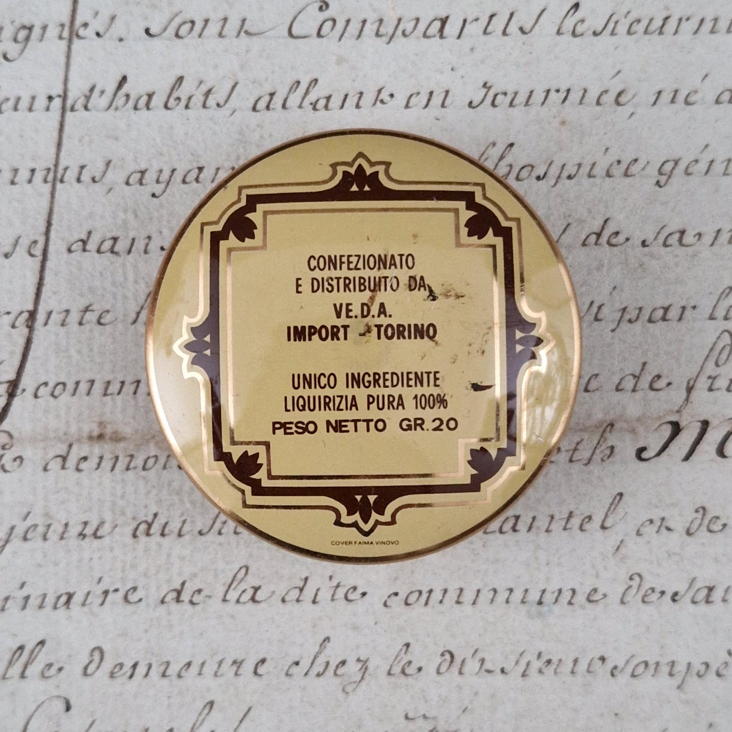 Boîte ancienne « Liquirizia Pura – Firenze Il Bargello »