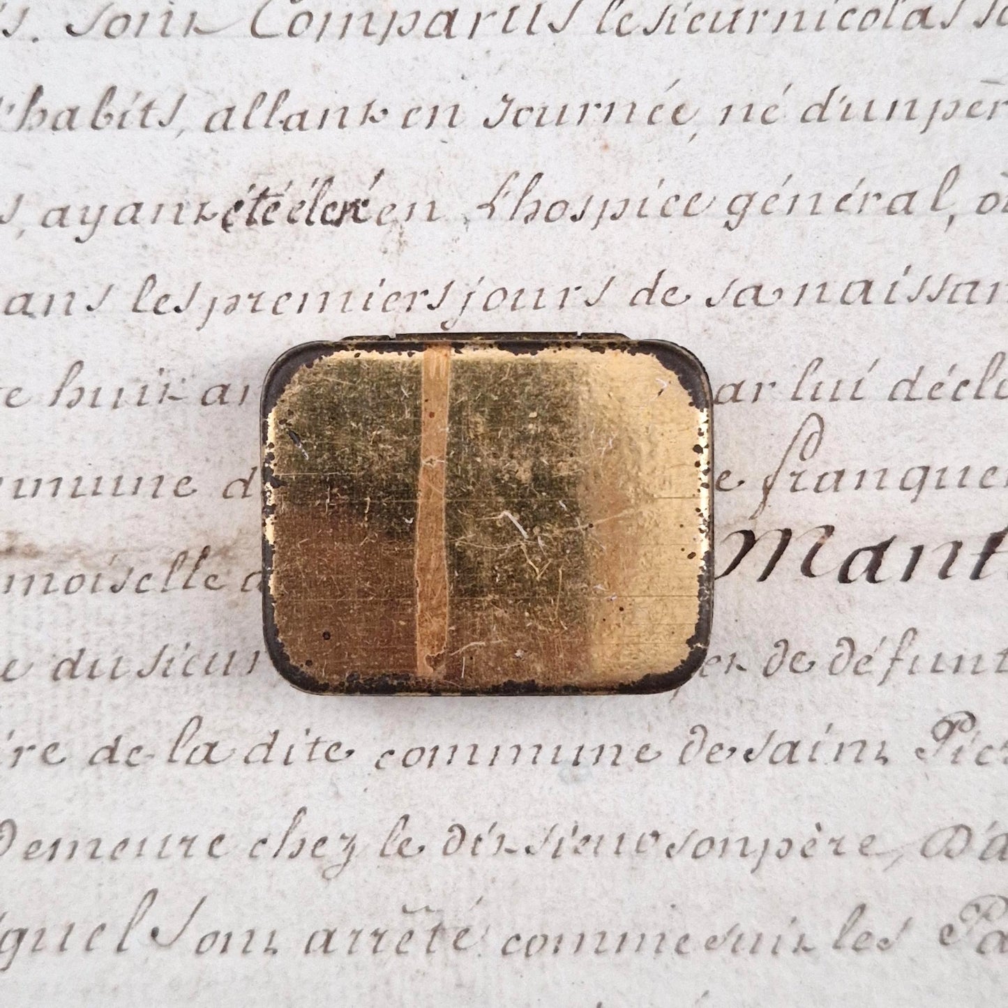 Boite pharmacie en tôle lithographiée « Trigémine Creil »
