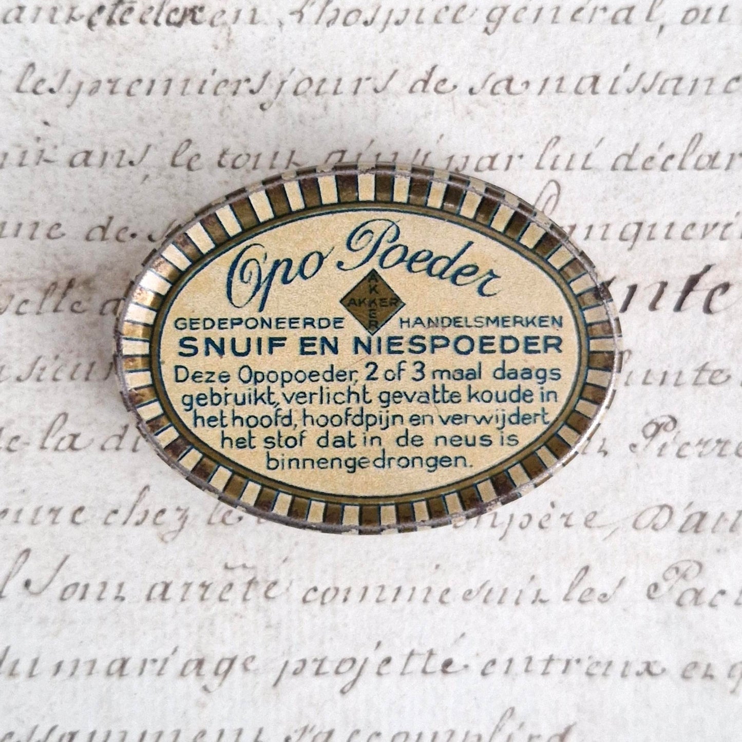 Boîte ancienne « Poudre Opo » - Poudre catarrhale