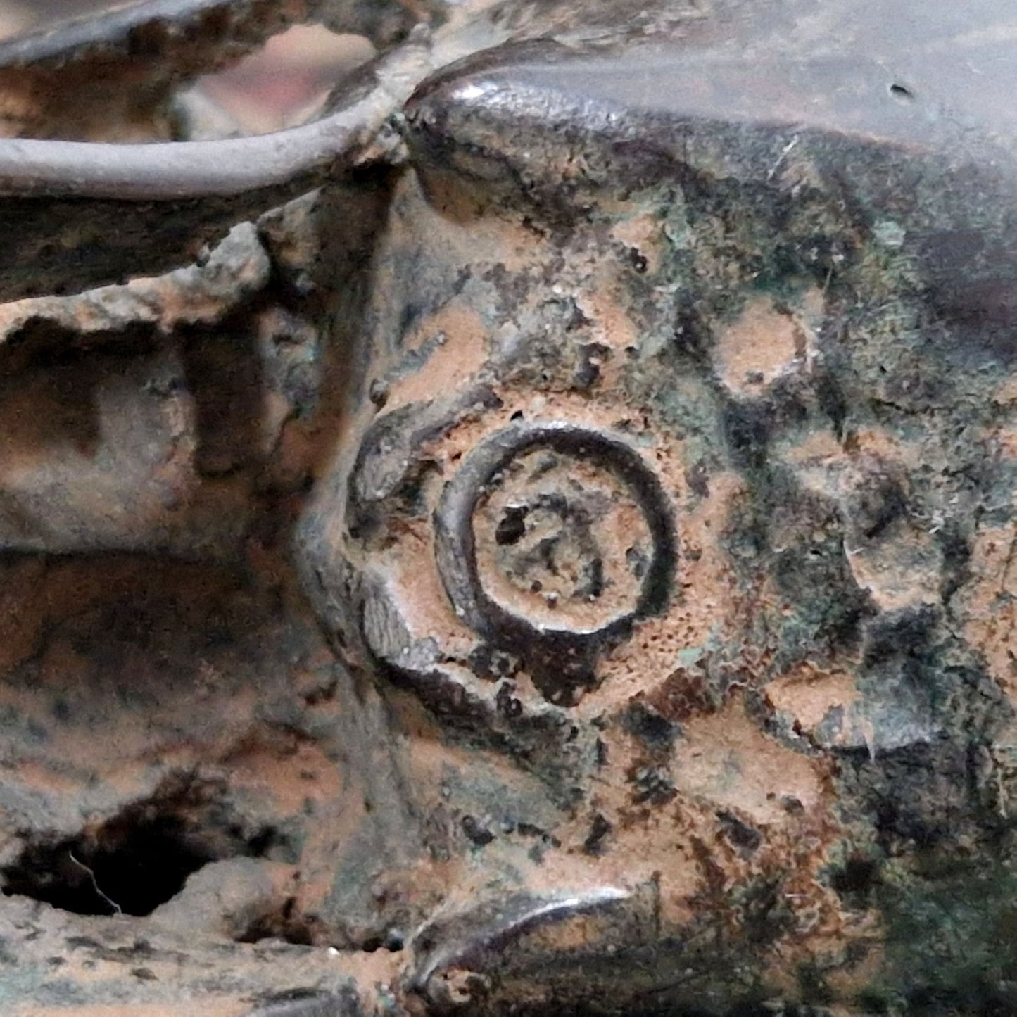 bronze skull antique patina