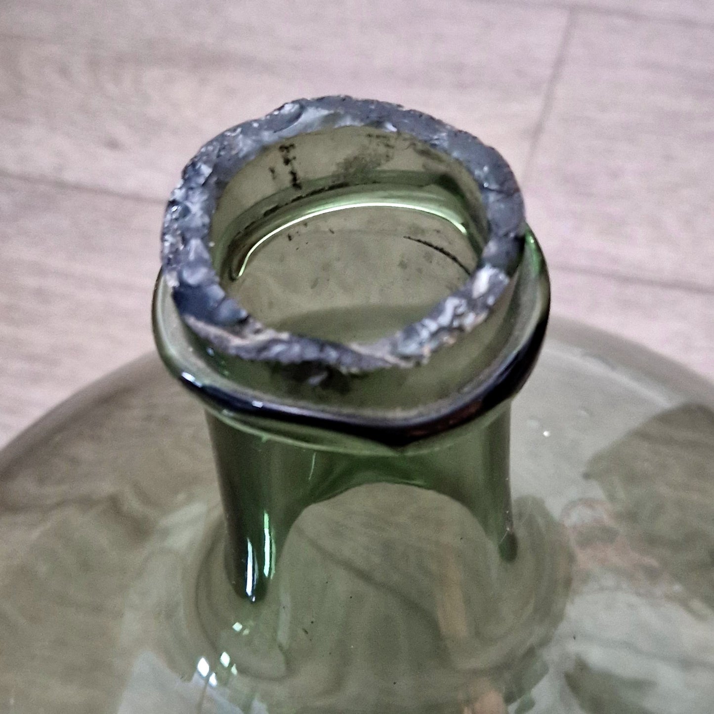 dame jeanne verre vintage bulle air