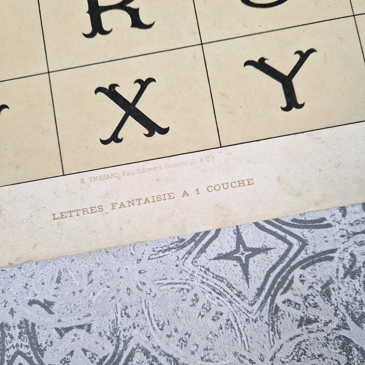 decorative alphabet print antique