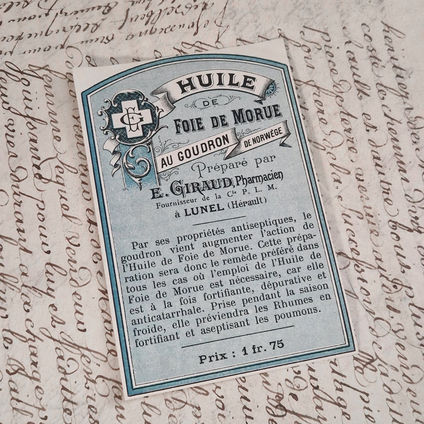 Label: "Cod Liver Oil with Tar"