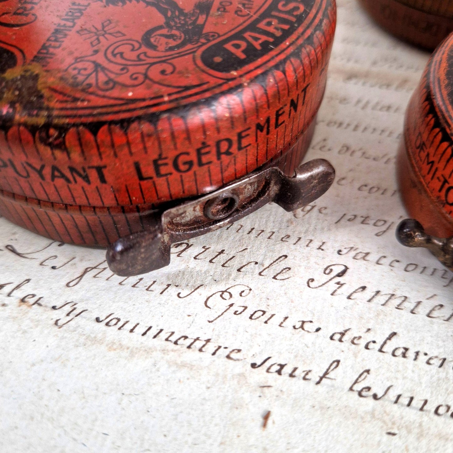 french antique shoe polish box