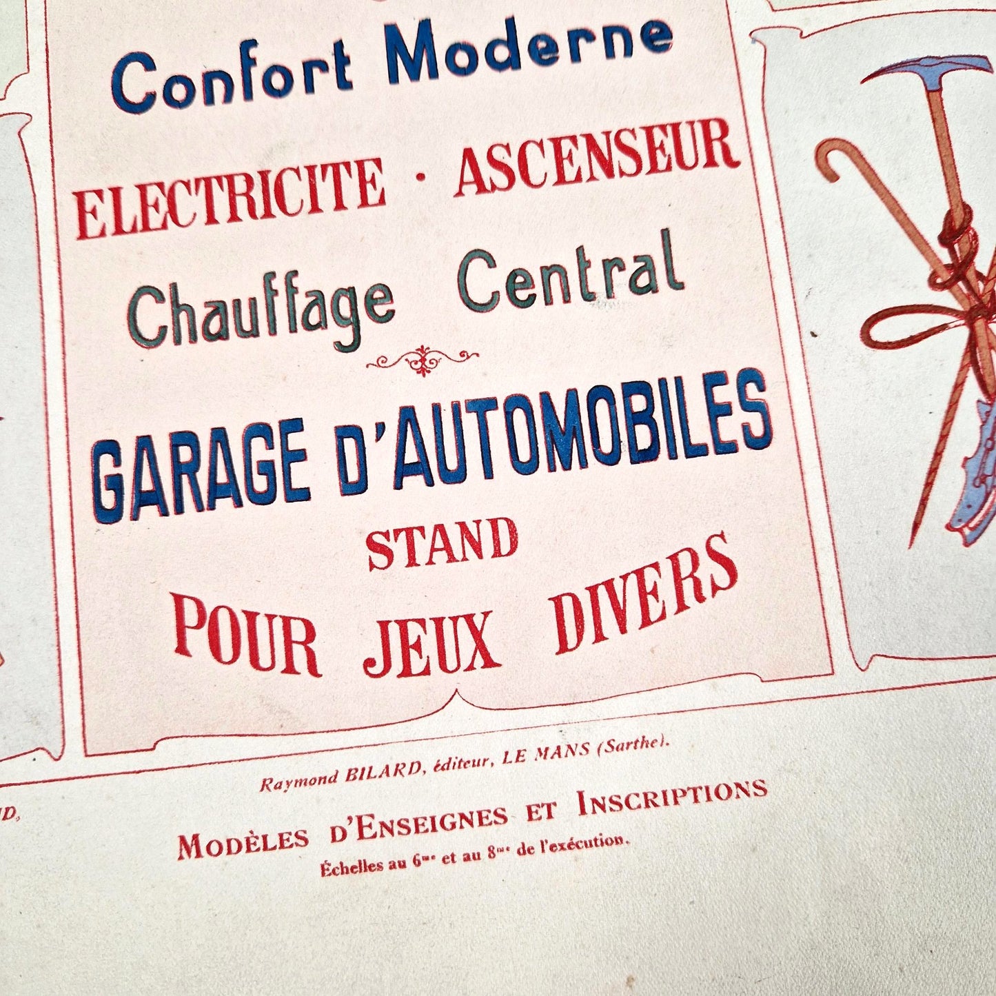 french hotel sign lettering 1900 stencil