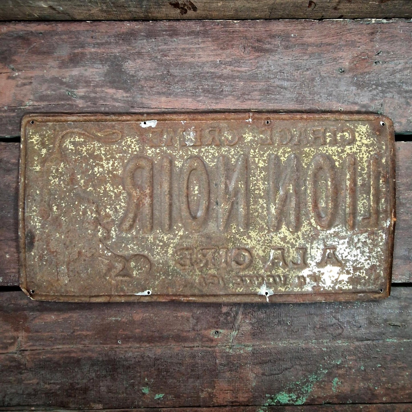 metal board lion noir 1930