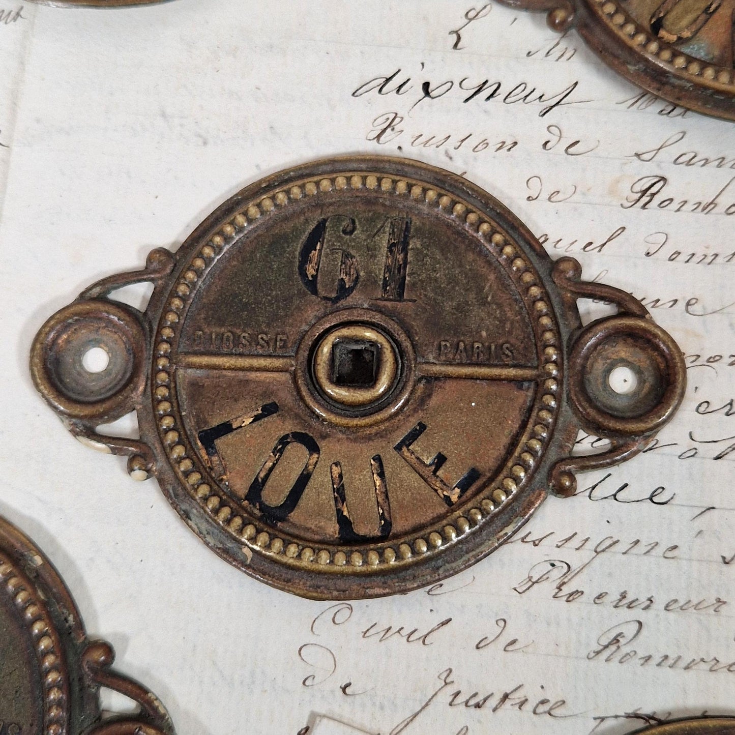 numbered door sign 19th century