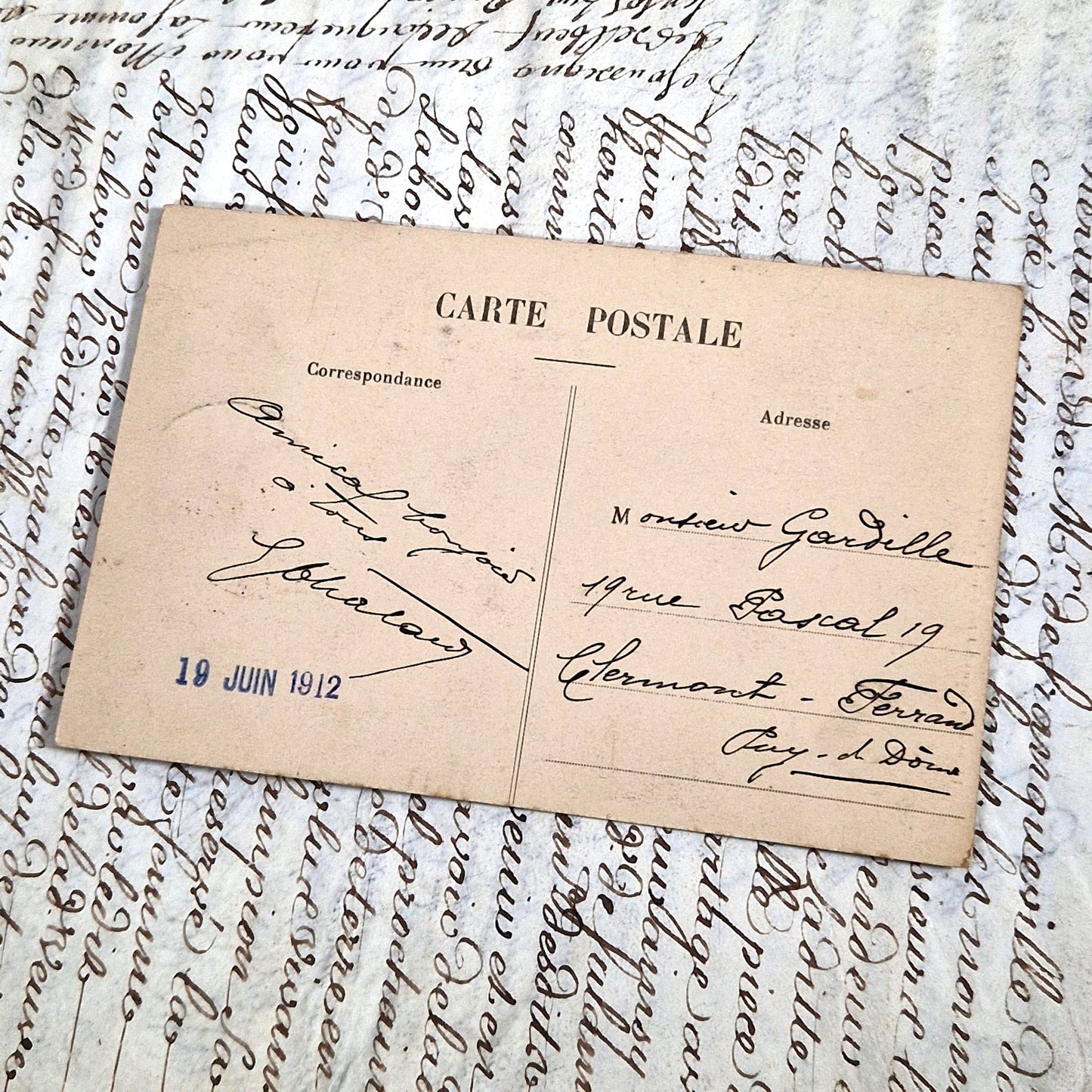 old french drugstore postcard advertising