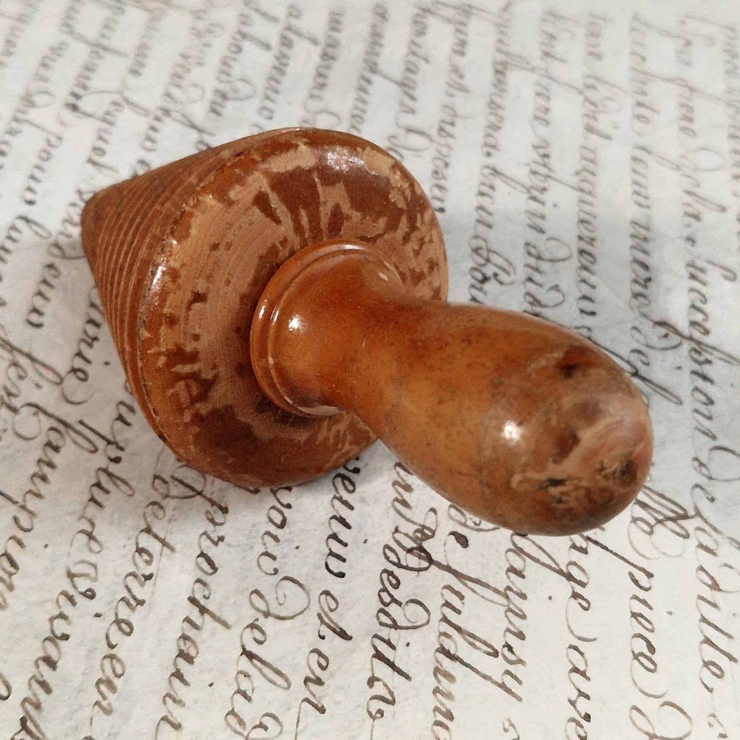 Antique turned wooden medical mouth opener, circa 1900