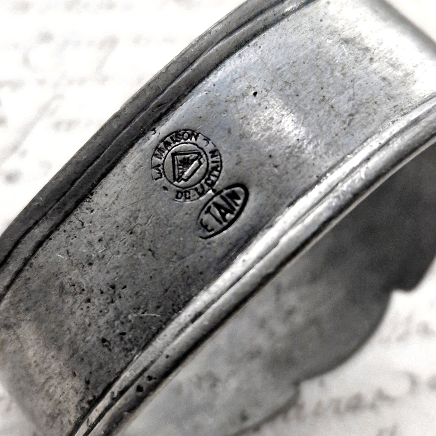 pewter napkin ring ram head