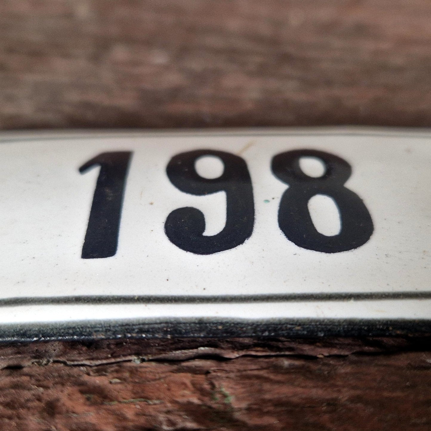 Enamel sign "Number 198"
