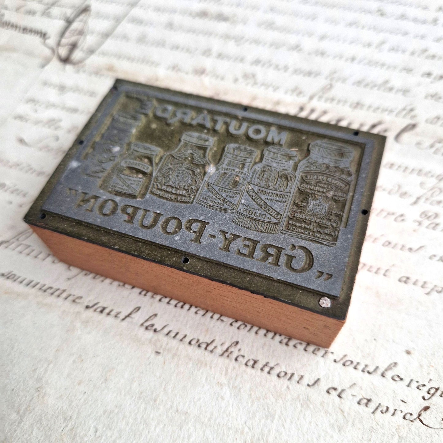 plaque impression publicitaire moutarde