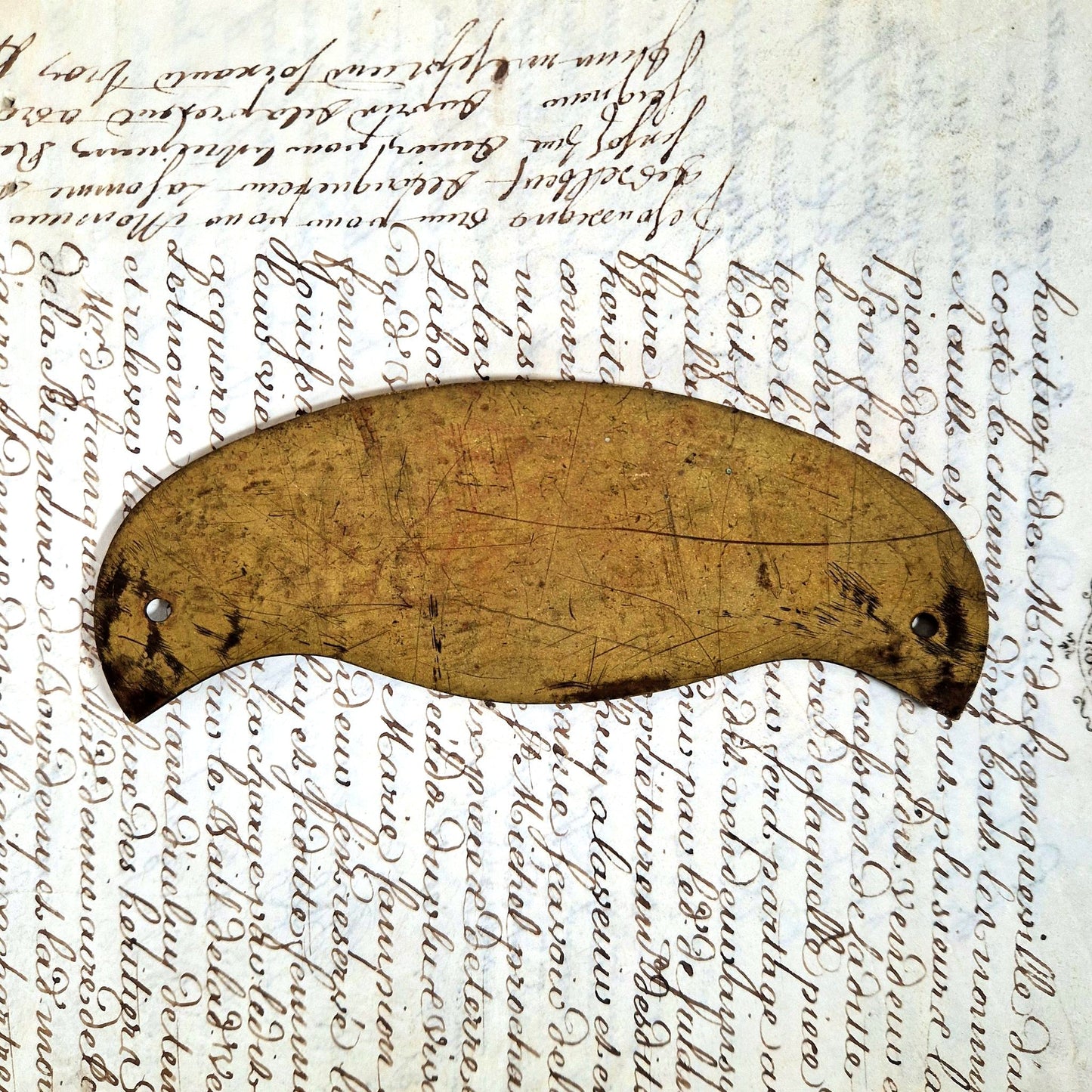 plaque métier ancien laiton 1880