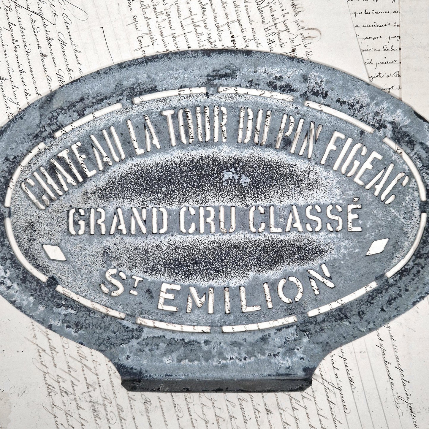 pochoir de barrique grand cru bordeaux