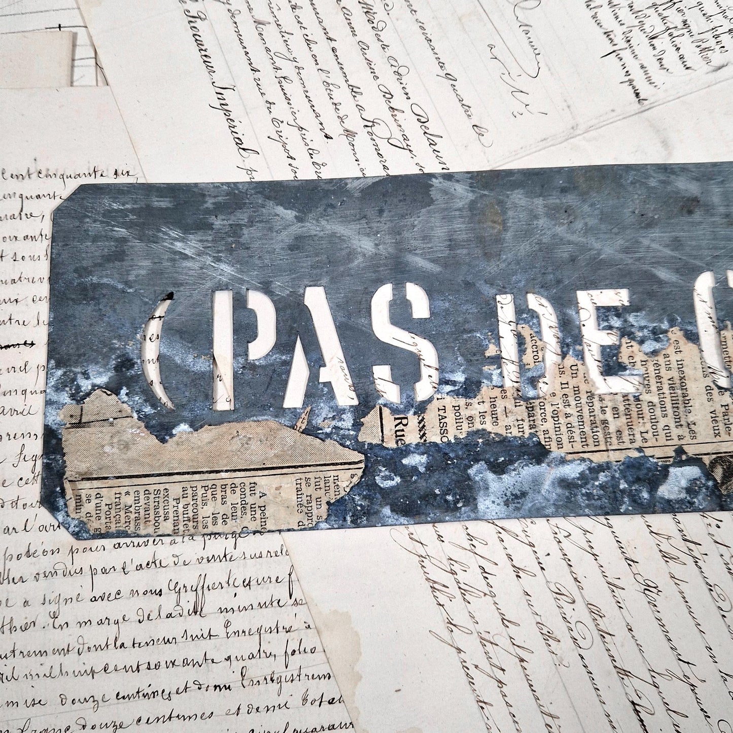 pochoir departemental ancien