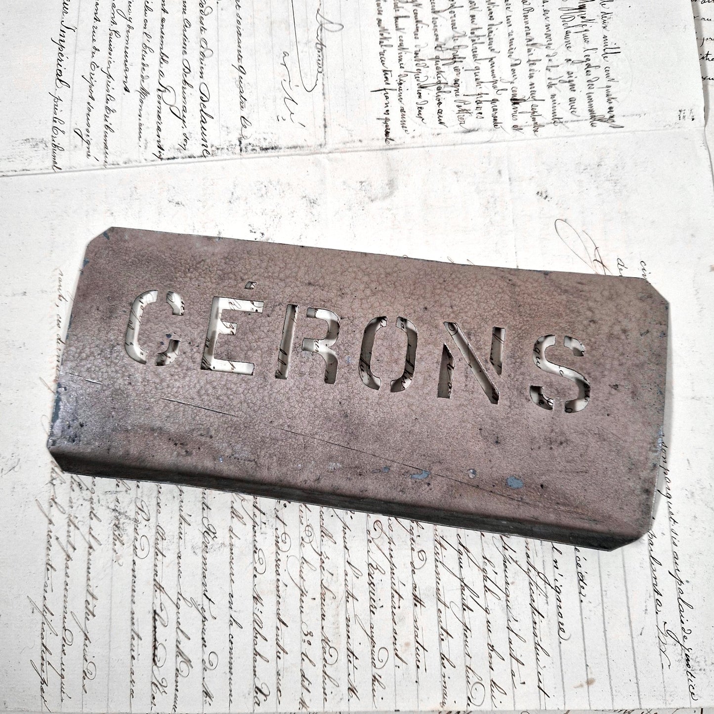 pochoir viticole vin cru bordelais