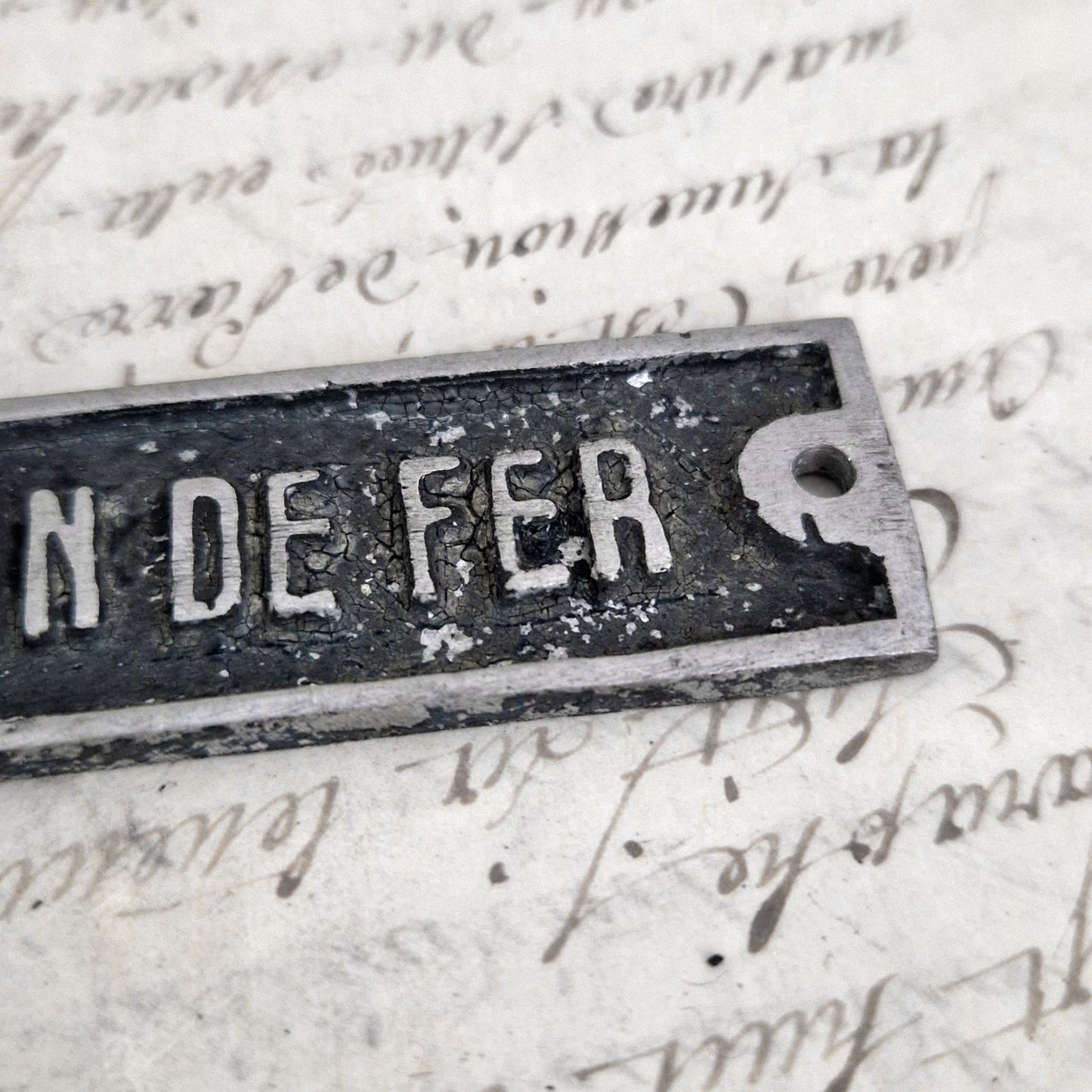 signaletique chemin de fer metal