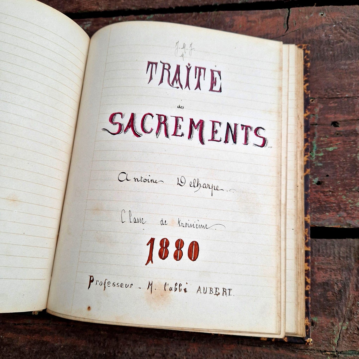 students names and teachers religious notes