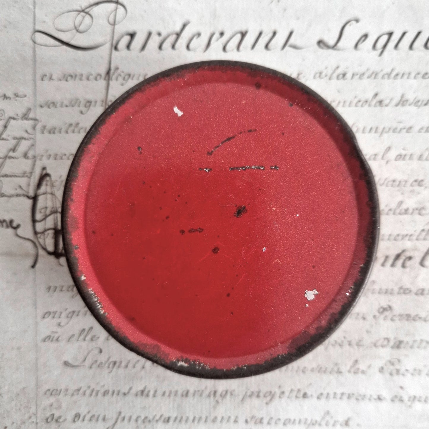 vintage coop polish tin