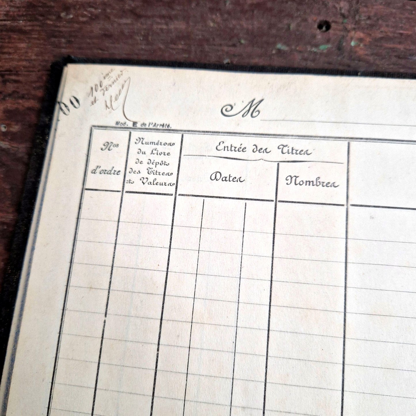 vintage financial register handwritten