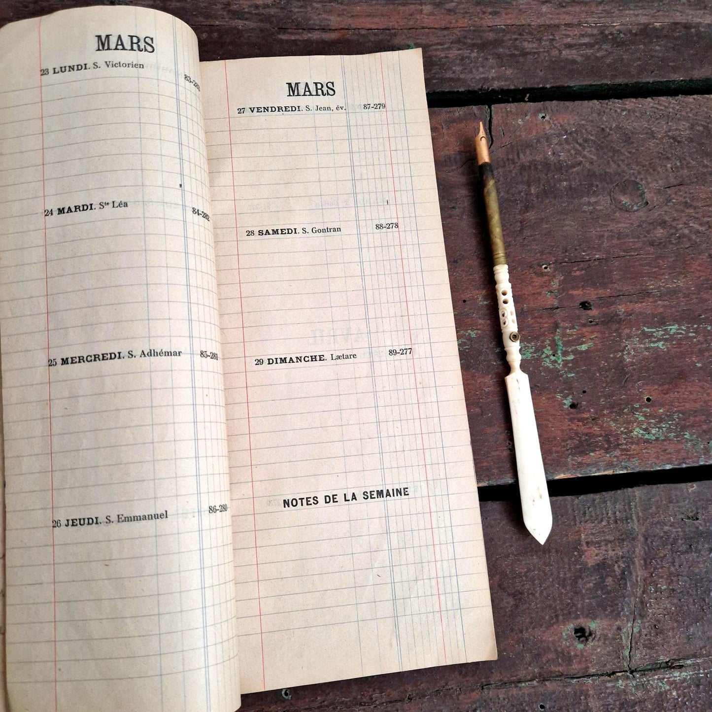 vintage french diary belle époque