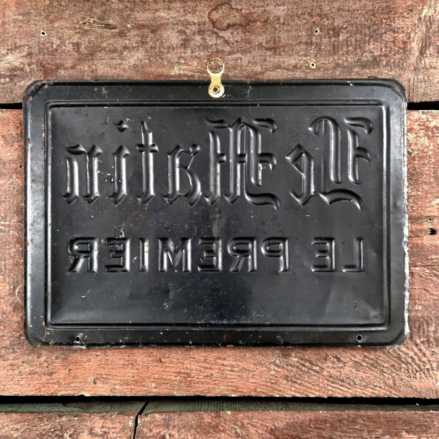 vintage french newspaper sign