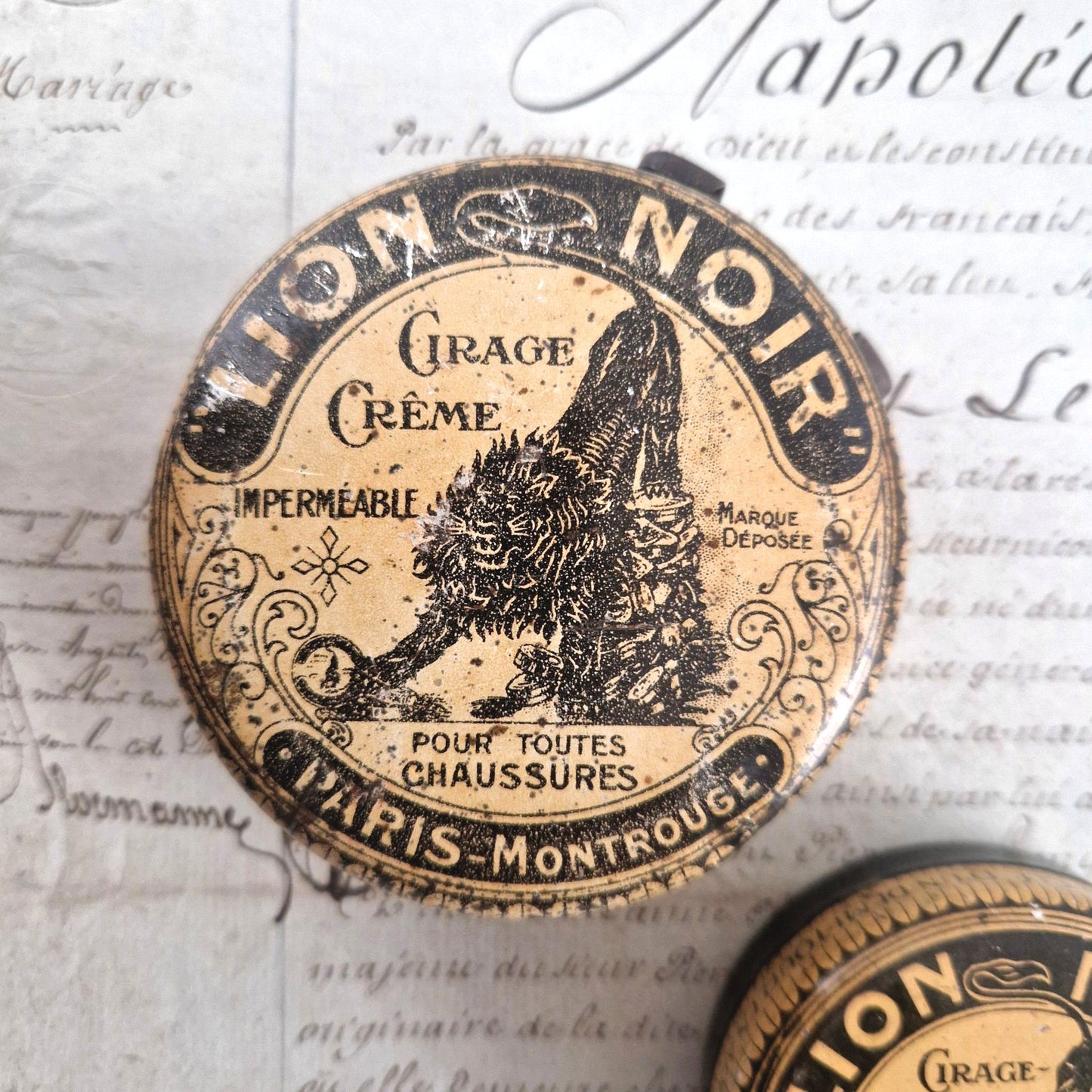 vintage lion noir polish boxes