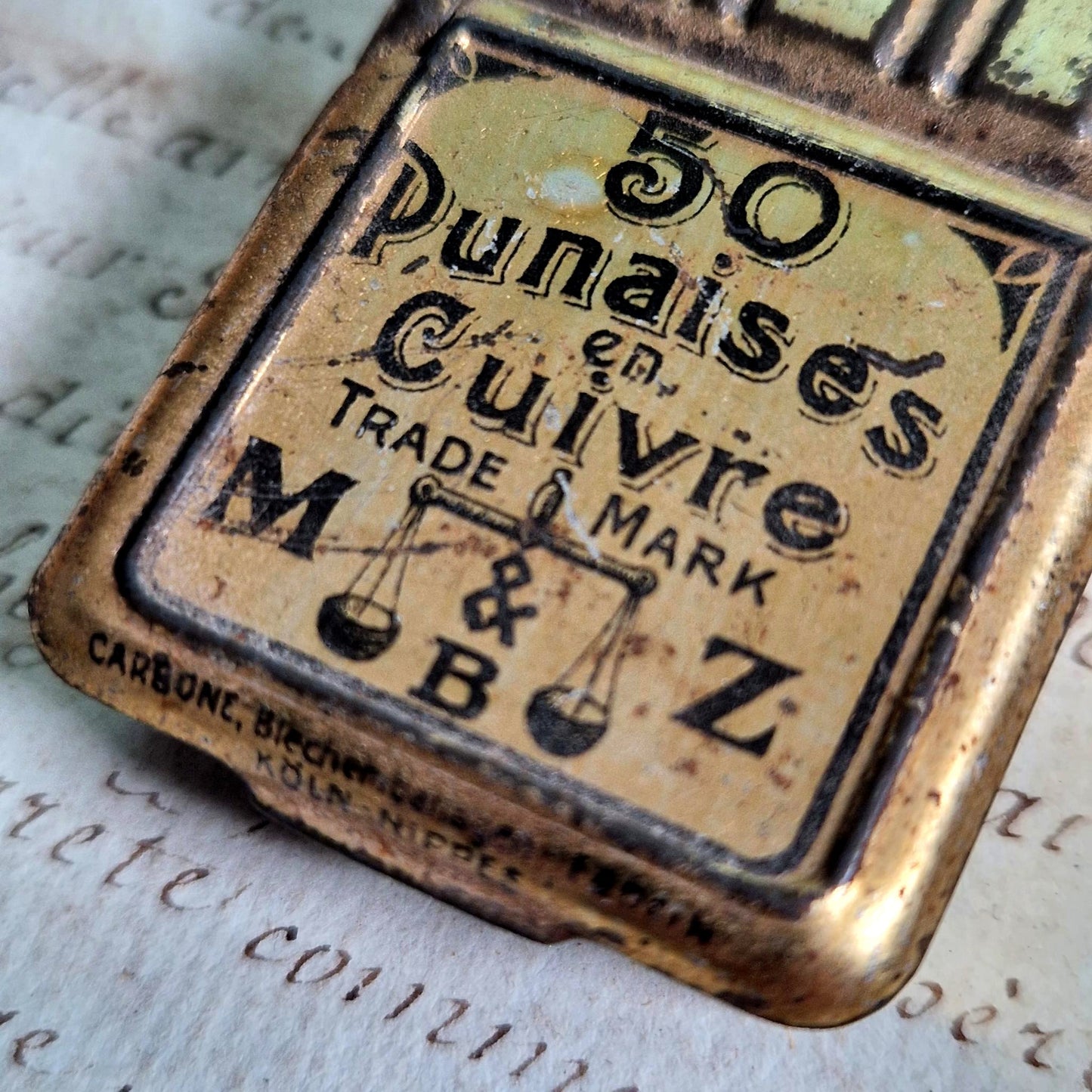 vintage office supplies tin 1900s