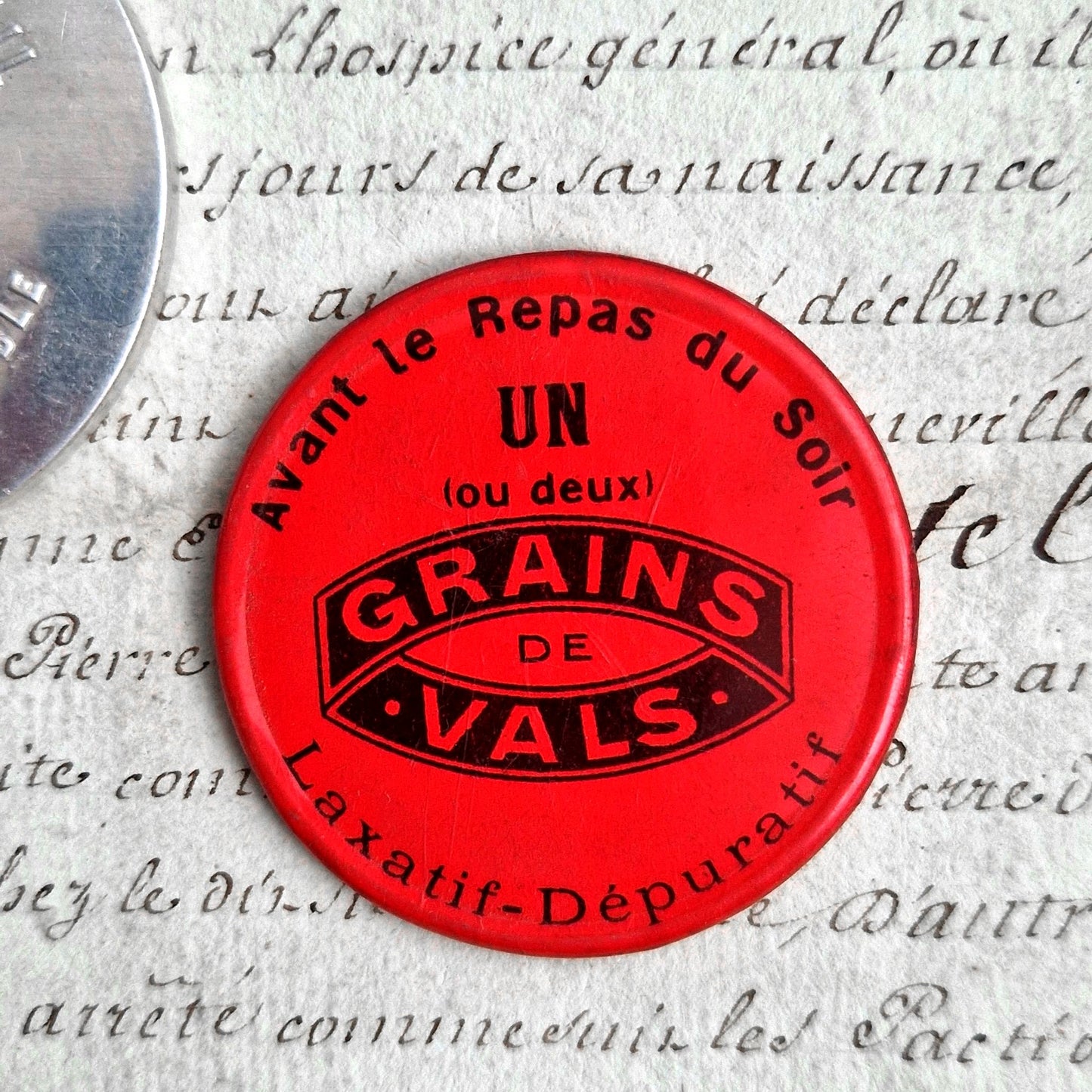 vintage pocket mirror creme simon