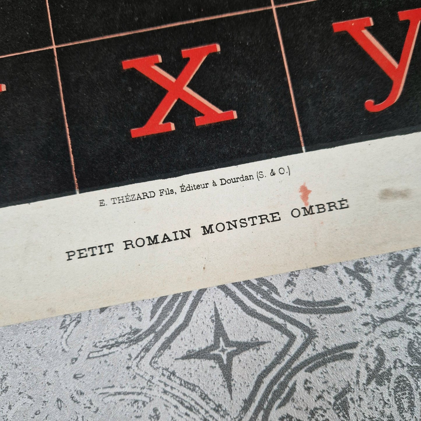 vintage red black lettering 1900