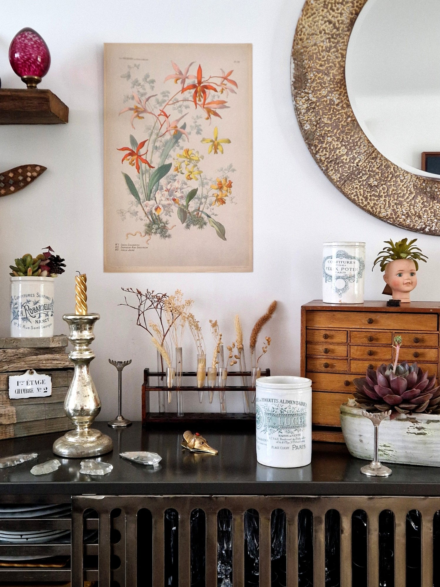 Décoration ancienne et florale