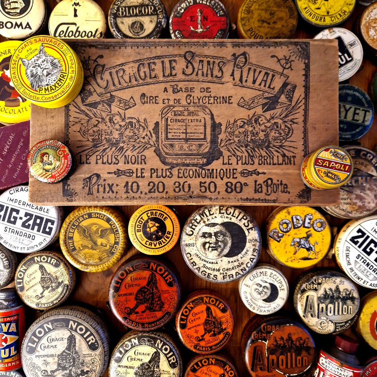 Anciennes boites publicitaire en tôle lithographiée