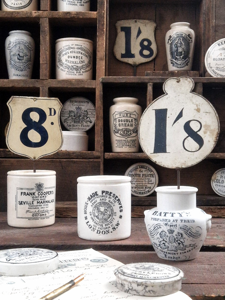 Objets anciens épicerie anglaise : ceramic jar