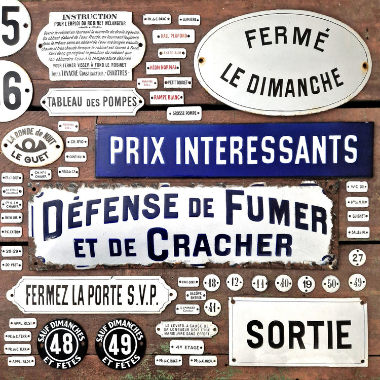 Plaques d'utilité, enseignes & anciennes pancartes