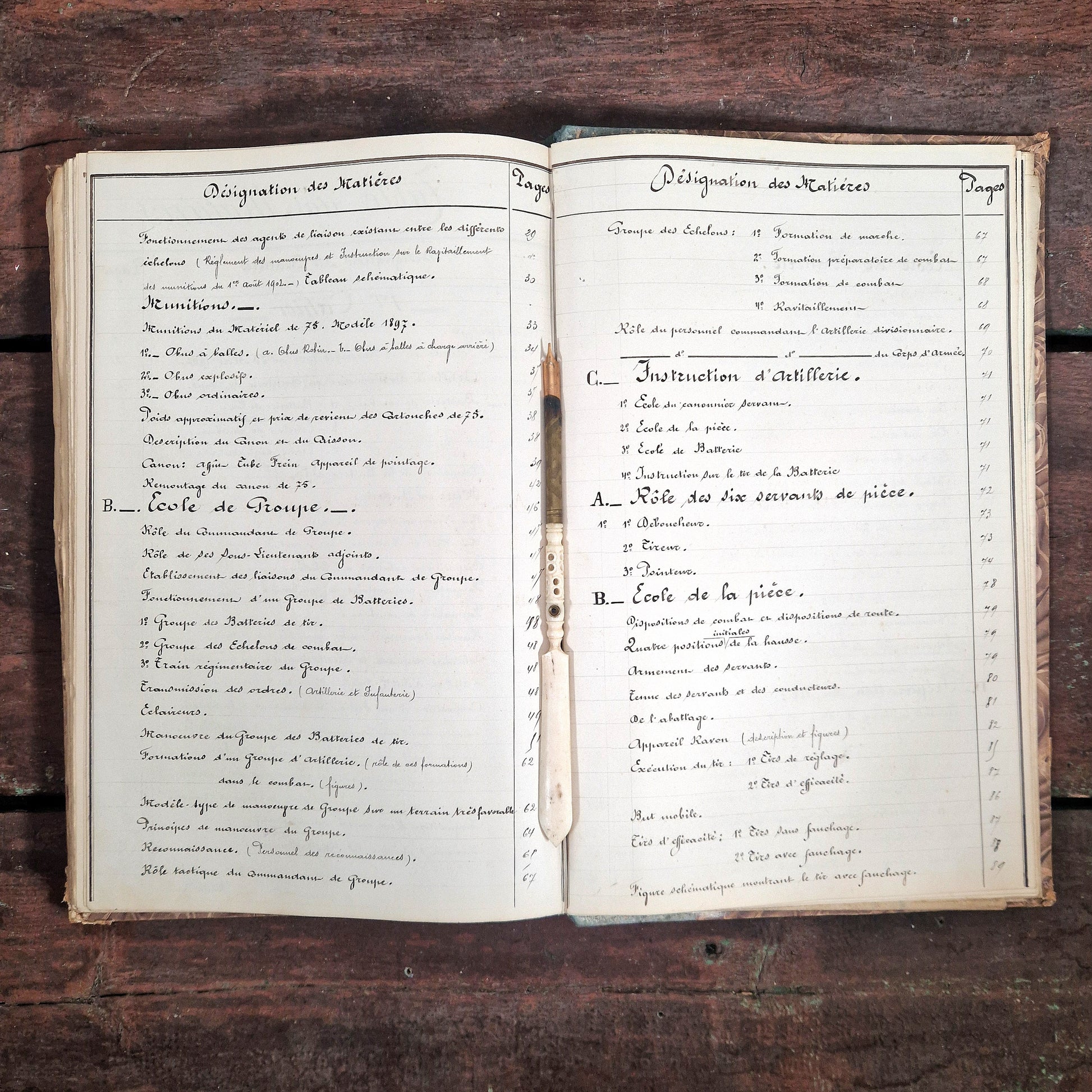 10th artillery regiment france manuscript