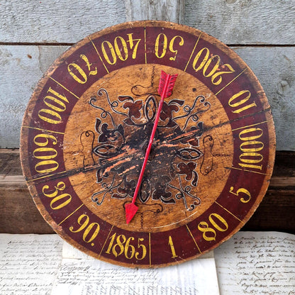 1865 wood lucky wheel fairground