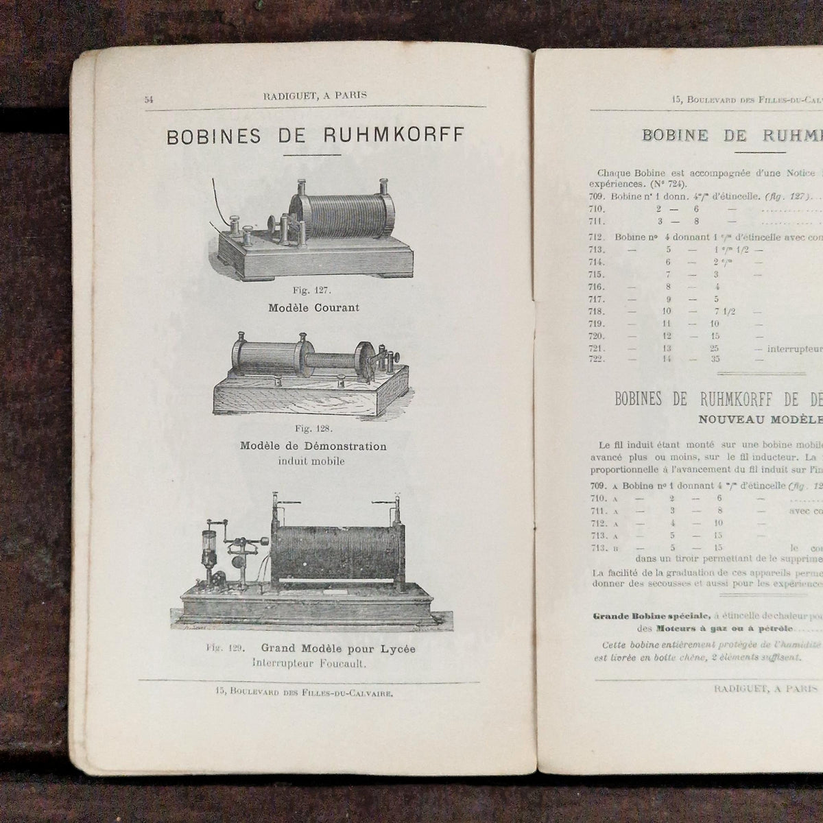 Rare catalogue illustré « Appareils électriques » - Radiguet - 1888