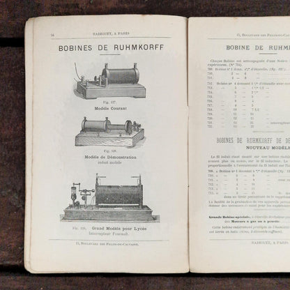 Rare catalogue illustré « Appareils électriques » - Radiguet - 1888