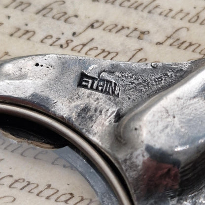 Art Nouveau pewter letter opener and magnifying glass