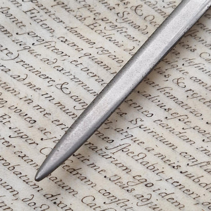 Art Nouveau pewter letter opener and magnifying glass