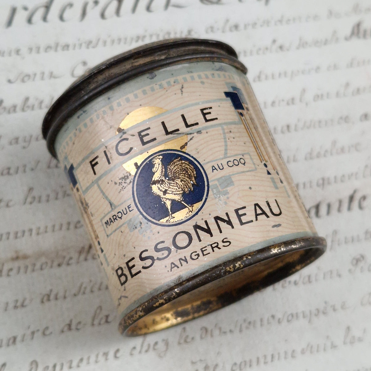 Boîte ancienne « Ficelle au coq Bessonneaud », Angers
