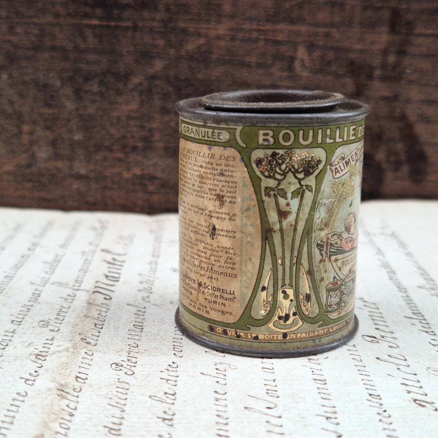 Rare Boîte « Bouillie des Jumeaux », Vers 1900