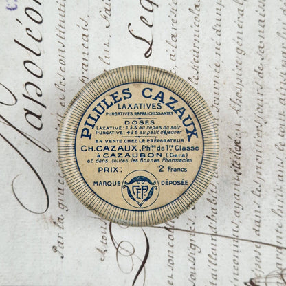 Boîte pharmaceutique « Pilules Cazaux »