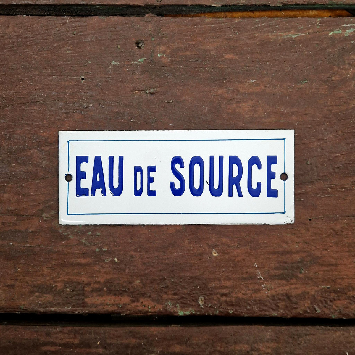 Rectangular enamel sign "Spring Water"