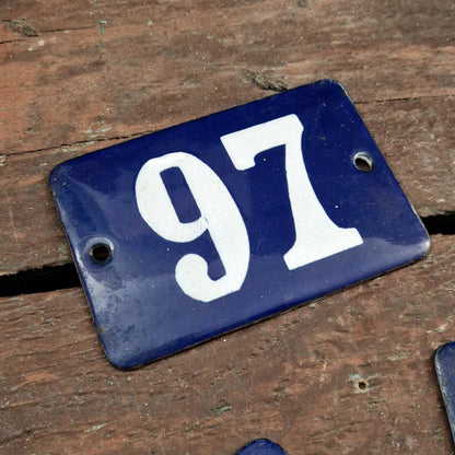 Antique enamel plaques "House No."