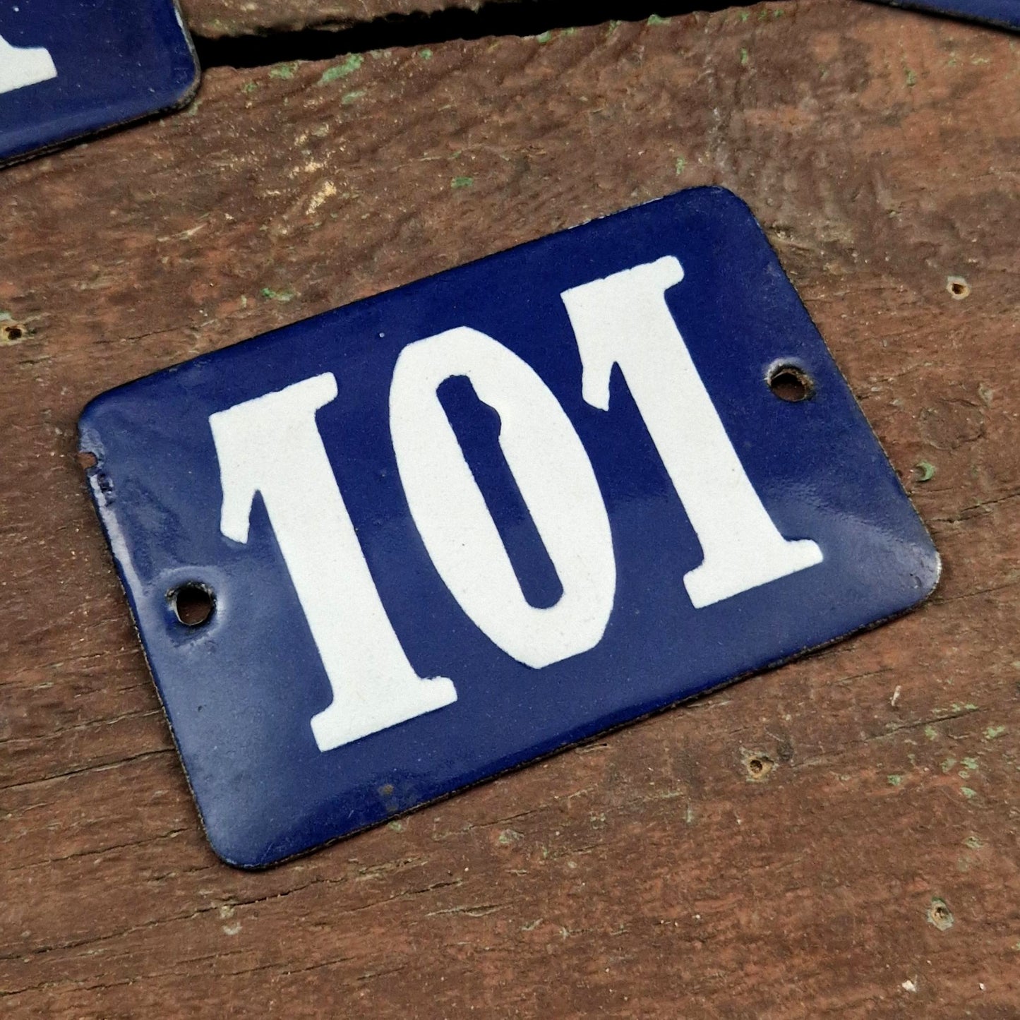 Antique enamel plaques "House No."