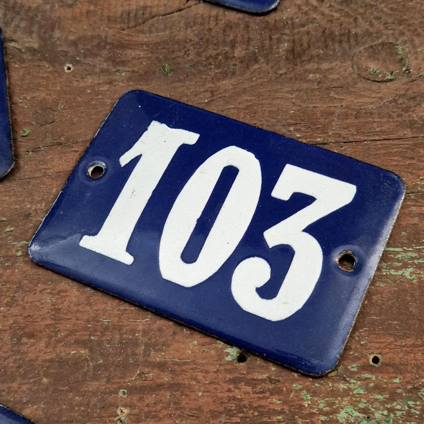 Antique enamel plaques "House No."