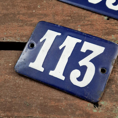Antique enamel plaques "House No."