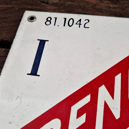 Plaque émaillée "Licence I - Loi du 24 septembre 1941"